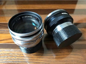 50mm internen Halterung hinterer Objektivdeckel Nikon, contaxrf Kamera contax Objektiv cap nikon-s-Bajonett 3d print model - Mito3D