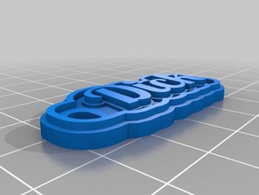 dick Anahtarlık özelleştirilmiş 3d print model - Mito3D