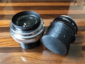 interno externo de montagem traseira tampa da lente nikon contaxrf câmera a contax s-mount 3d print model - Mito3D