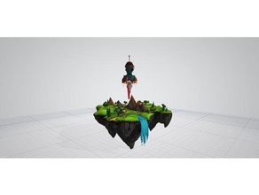 boooom rocket-diorama sculptures 3d print model - Mito3D