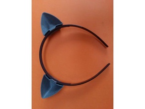 cat ears removabled oreilles chat pour serre t te accessories headband serre-t 3d print model - Mito3D