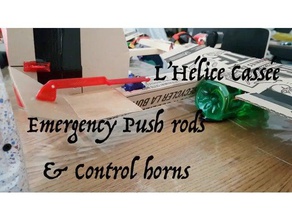 emergency push rods control horns - l'h lice cass e hobby 2ma airplane broken flying h kireta plane prop rc robin rod saint georges thomas 3d print model - Mito3D