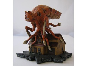 garfield dévoreur lundi les créatures apocalypse bulletswontwork eldritch horror imsorryjon miniature religion 3d print model - Mito3D