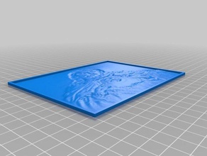 jésus lithopane 2d art personnalisé 3d print model - Mito3D