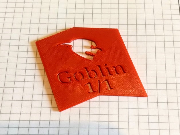 mtg 1 goblin token giocattolo & accessori di gioco card cardgame cardgames i slayer magia la raccolta rosso gettoni dialogo 3D print model - Mito3D