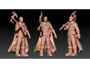 d&d umano in miniatura cotta di maglia 2h axe aggiornati giocattolo & accessori gioco 3d print model - Mito3D