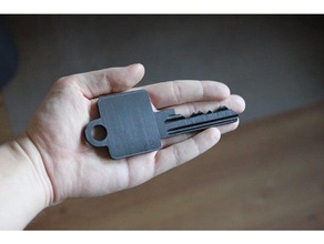 mais realista de grandes dimensões bks perfil do cilindro-chave chaveiros diy porta fechadura da chave chaveiro bloqueio 3d print model - Mito3D