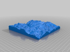 Mapa 3d de zermatt valle del cervino suiza art 3d print model - Mito3D