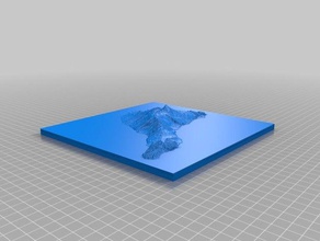 3d-Landkarte von Teneriffa Kunst 3d print model - Mito3D