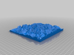 3d harita mont blanc masifi sanat 3d print model - Mito3D
