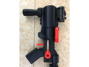 boom stick grenade launcher v2 props juguete mecánico 3d print model - Mito3D