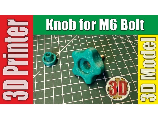 manopola bullone m6 dado strumenti vite 3D print model - Mito3D