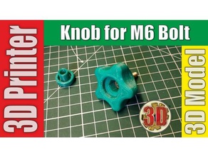 knob m6 bolt nut tools bolt knob knob bolt screw knob 3d print model - Mito3D