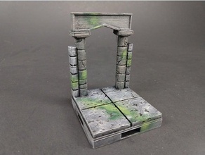 openforge 20 cut-stone archways toy & game accessories archway dnd tiles dungeon miniatures openforge2 pathfinder rpg stone tabletop terrain tile 3d print model - Mito3D