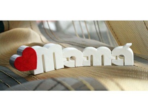 texto flexible mam flexi mama la mamá 3d print model - Mito3D