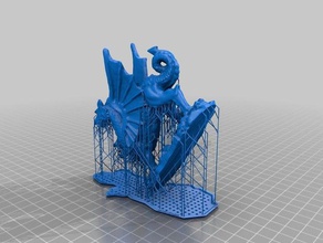 welsh dragon las esculturas sla 3d print model - Mito3D
