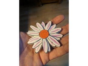 daisy flower art 3d print model - Mito3D
