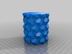 mon personnalisés en nid d'abeille vase paramétrique décor personnalisé 3d print model - Mito3D