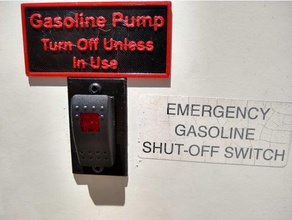 le ravitaillement de la station commutateur pompe d'étiquette les pièces rechange carburant l'essence l'étiquette avertissement 3d print model - Mito3D