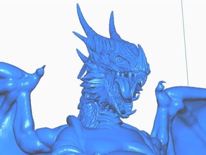 Drachen buddha-w wings Mythologie-Sammlung Skulpturen buddha die Büste dragon remix statue 3d print model - Mito3D