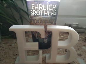 e & b letters ehrlich brothers signs logos 3d print model - Mito3D