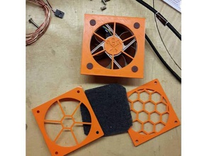 filterhalter f r 80 mm l fter electronics 80mm fan air filter computer dust halter holder luftfilter staubfilter 3d print model - Mito3D