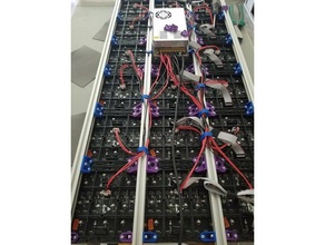 2020 extrusion brackets led matrix screen electronics array bracket module 3d print model - Mito3D