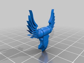 Engel, die geflügelten Rucksack 3d-drucken 3d print model - Mito3D