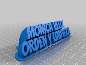 monica veliz office customized 3d print model - Mito3D