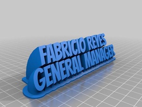 fabricio reyes office personalizado 3d print model - Mito3D