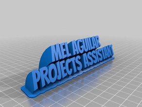 mel aguilar office personalizado 3d print model - Mito3D