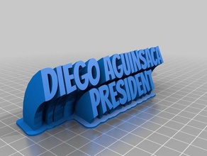 diego aguinsaca de la oficina personalizado 3d print model - Mito3D