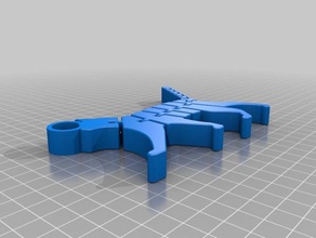 flexi kedi Anahtarlık mekanik oyuncaklar 3d print model - Mito3D