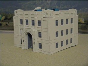 ho scale city hall buildings & structures 3d print model - Mito3D