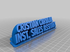 cristian carvajal de la oficina personalizado 3d print model - Mito3D