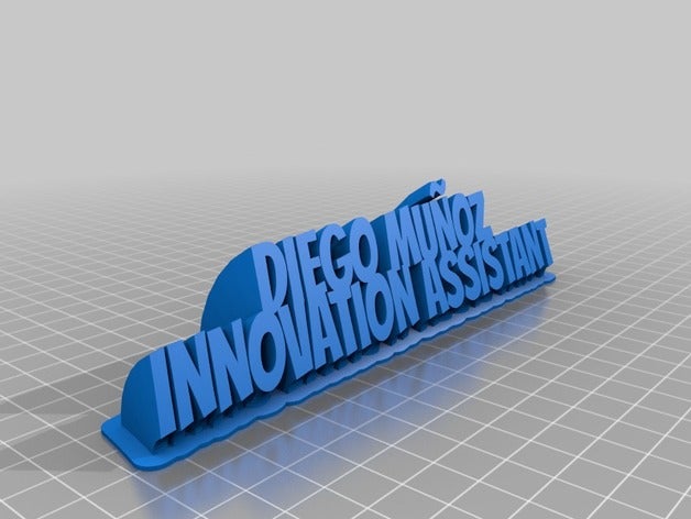 diego mu oz office personalizado 3D print model - Mito3D