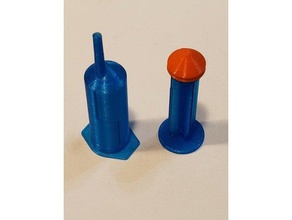 parametric syringe v1 hand tools adhesive customizer medical openscad 3d print model - Mito3D