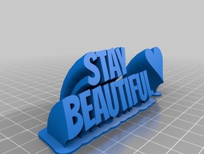 stay beautiful office customized 3d print model - Mito3D
