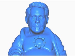 tony stark bouddha w réacteur sculptures le buste ironman l'homme de fer marvel remix la statue 3d print model - Mito3D