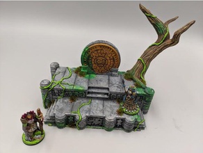 openforge - place power overgrown temple dais toy & game accessories dnd 3d print model - Mito3D