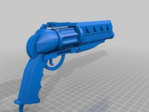 revolver hobby 3d model assembly required gun openscad paintable toy 3d print model - Mito3D