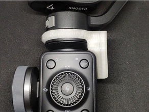 zhiyun smooth 4 long cold shoe clamp camera brushless gimbal coldshoe hotshoe adapter bracket 3d print model - Mito3D