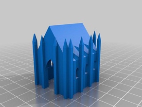 chapelle divertimento raire gothique edifici e strutture architettura scala ho n 3d print model - Mito3D