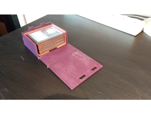 mtg deckbox plegable con tapa La impresión en 3d arena el folleto cuadro de la tarjeta juego cartas caso recopilación pestillo magia recolección cubierta caja almacenamiento 3D print model - Mito3D