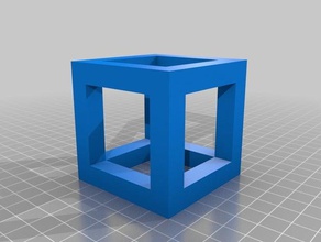 60 mm cube creux L'impression 3d tests 3d print model - Mito3D