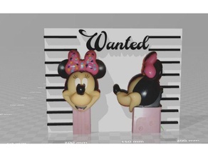 wanted mickey mouse signs & logos 3d print model - Mito3D