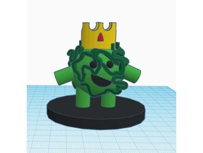 König Rosenkohl Essen & trinken brussel sprout comic-Spielzeug Abbildung Figur 3d print model - Mito3D