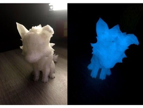 mundo de warcraft - lobo gélido juegos video animal resplandor oscuro las mascotas 3d print model - Mito3D