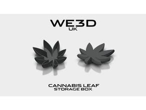 cannabis leaf - shaped storage box 3d print model - Mito3D