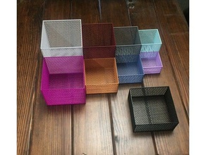 hex pannello di cestini 2 organizzazione cesto box contenitore organizzare il archiviazione vassoio 3d print model - Mito3D